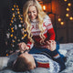 HARDLAND Christmas Sweater For Couples Knitted With Long Sleeves